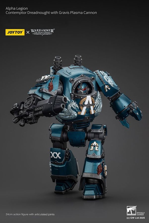 Фігурка з гри Warhammer 40k, Легіон Альфа Дредноут "Контемптор", JOYTOY, рухома, 24 см (WHR 0207)