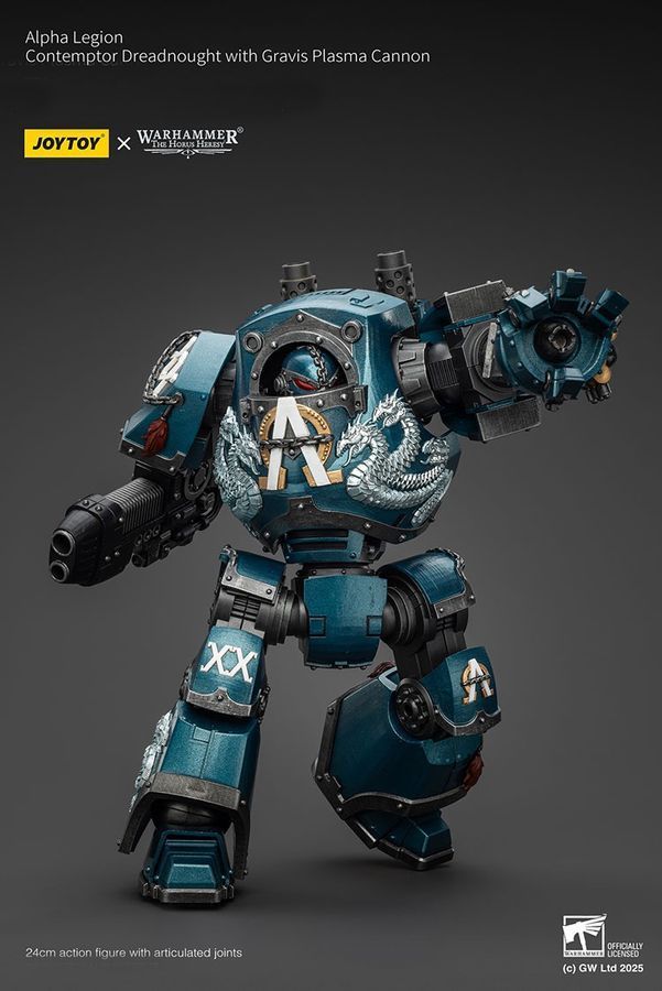 Фігурка з гри Warhammer 40k, Легіон Альфа Дредноут "Контемптор", JOYTOY, рухома, 24 см (WHR 0207)