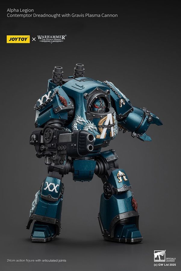 Фігурка з гри Warhammer 40k, Легіон Альфа Дредноут "Контемптор", JOYTOY, рухома, 24 см (WHR 0207)