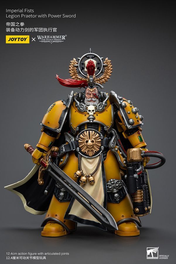 Фигурка из игры Warhammer 40k, Претор Легиона Имперских Кулаков с силовым мечом, JOYTOY, подвижная, 12,4 см (WHR 0141)