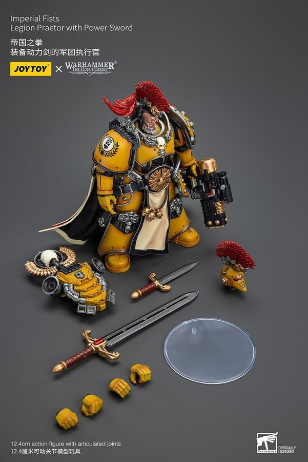 Фигурка из игры Warhammer 40k, Претор Легиона Имперских Кулаков с силовым мечом, JOYTOY, подвижная, 12,4 см (WHR 0141)
