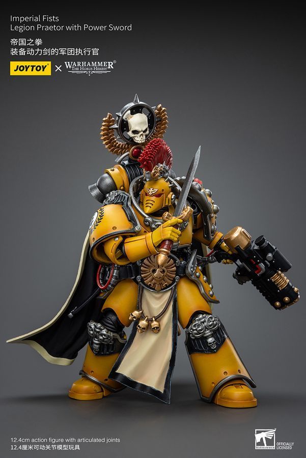 Фигурка из игры Warhammer 40k, Претор Легиона Имперских Кулаков с силовым мечом, JOYTOY, подвижная, 12,4 см (WHR 0141)