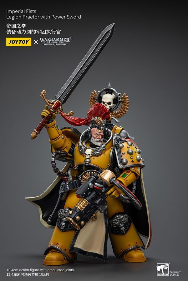 Фигурка из игры Warhammer 40k, Претор Легиона Имперских Кулаков с силовым мечом, JOYTOY, подвижная, 12,4 см (WHR 0141)