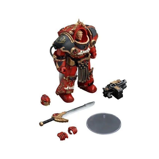 Фігурка з гри Warhammer 40k, Претор Легіону Кривавих Ангелів у термінаторських обладунках Тартароса, JOYTOY, рухома, 14,2 см (WHR 0102)
