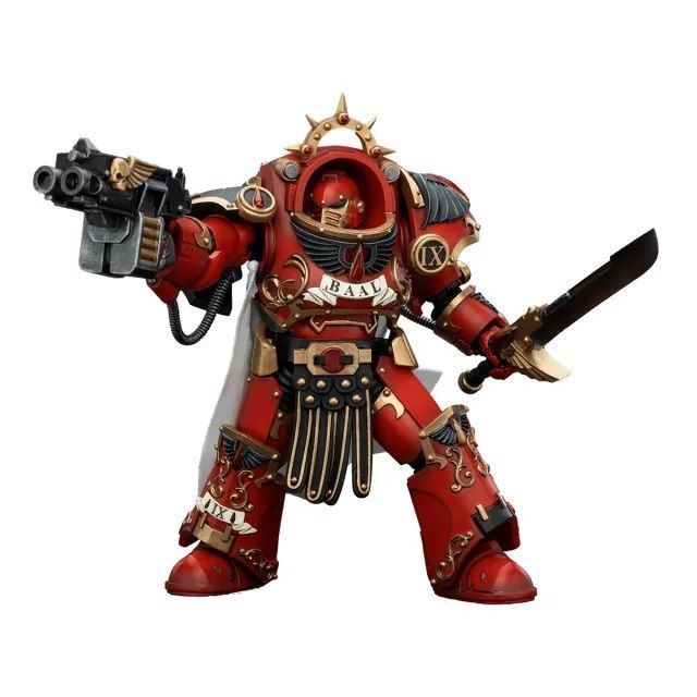 Фігурка з гри Warhammer 40k, Претор Легіону Кривавих Ангелів у термінаторських обладунках Тартароса, JOYTOY, рухома, 14,2 см (WHR 0102)