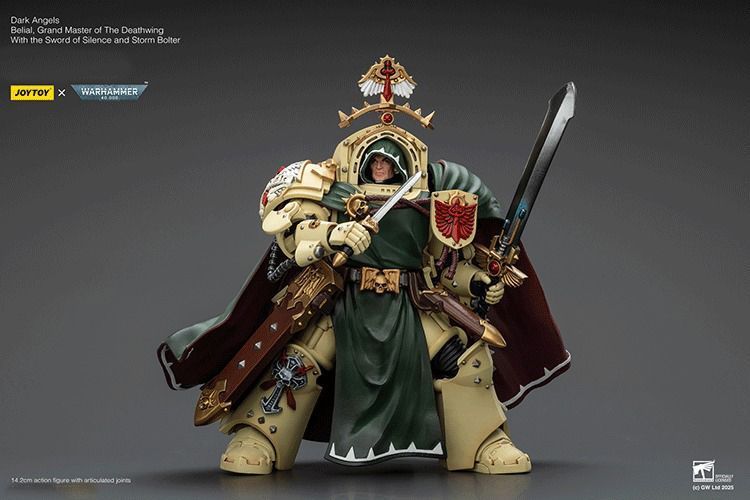 Фигурка из игры Warhammer 40k, Белиал, Великий Мастер Темных Ангелов, JOYTOY, подвижная, 14,2 см (WHR 0188)
