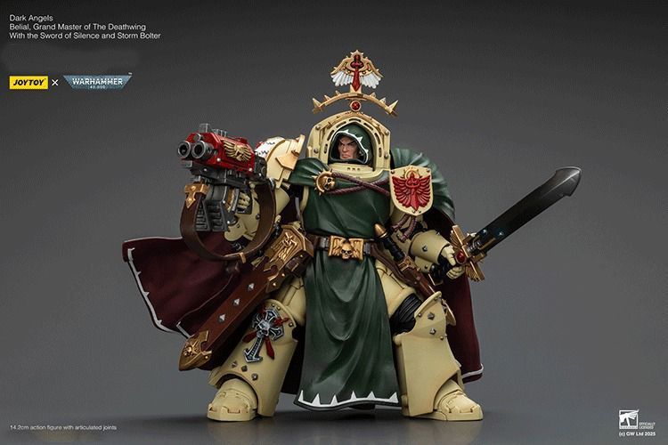 Фигурка из игры Warhammer 40k, Белиал, Великий Мастер Темных Ангелов, JOYTOY, подвижная, 14,2 см (WHR 0188)