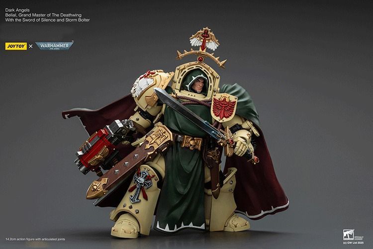 Фигурка из игры Warhammer 40k, Белиал, Великий Мастер Темных Ангелов, JOYTOY, подвижная, 14,2 см (WHR 0188)