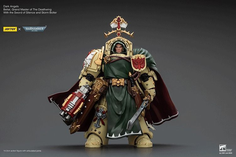 Фигурка из игры Warhammer 40k, Белиал, Великий Мастер Темных Ангелов, JOYTOY, подвижная, 14,2 см (WHR 0188)
