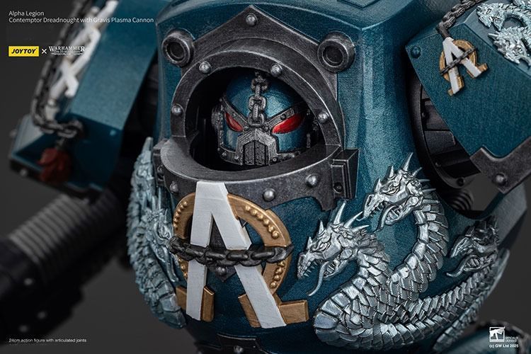 Фігурка з гри Warhammer 40k, Легіон Альфа Дредноут "Контемптор", JOYTOY, рухома, 24 см (WHR 0207)