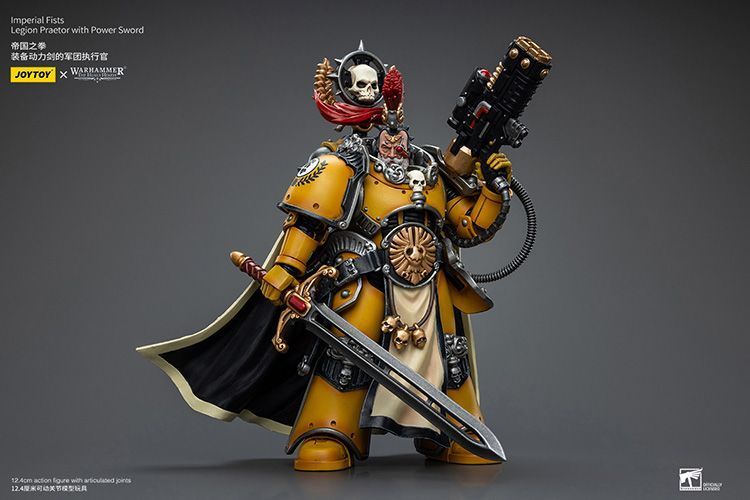 Фигурка из игры Warhammer 40k, Претор Легиона Имперских Кулаков с силовым мечом, JOYTOY, подвижная, 12,4 см (WHR 0141)