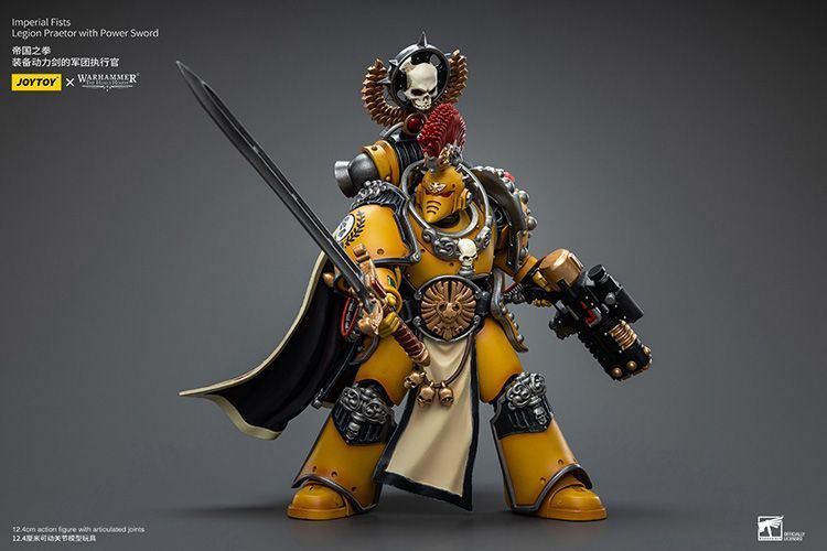 Фигурка из игры Warhammer 40k, Претор Легиона Имперских Кулаков с силовым мечом, JOYTOY, подвижная, 12,4 см (WHR 0141)