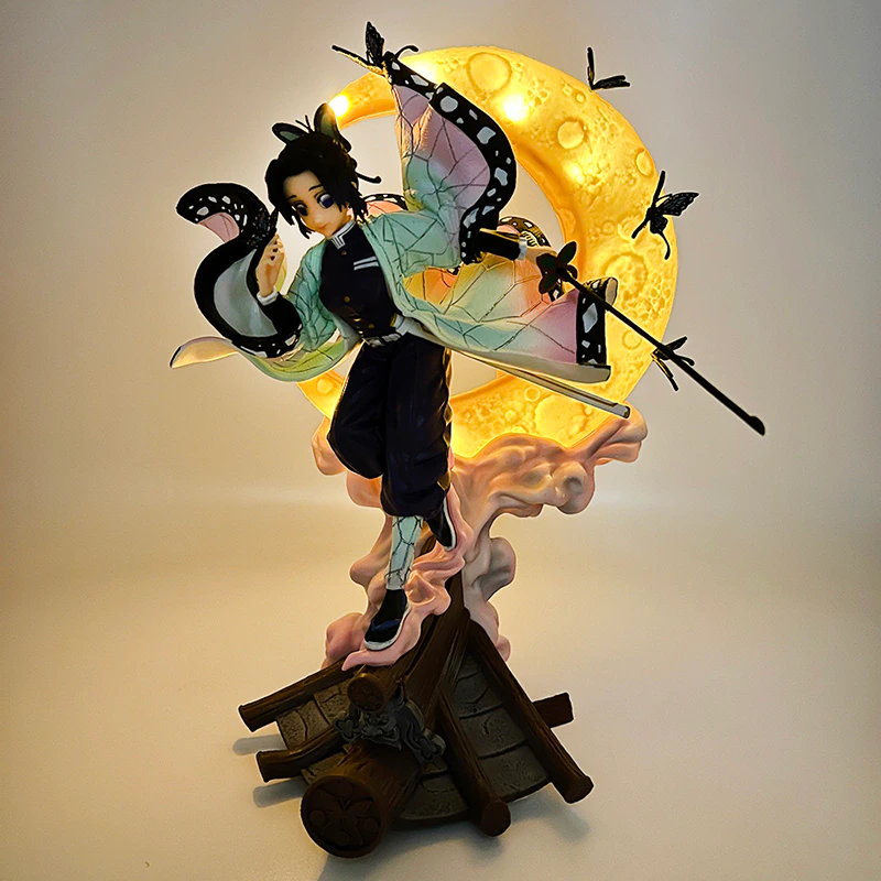 Аниме фигурка с подсветкой Клинок рассекающий демонов Demon Slayer Kocho Kanae Канаэ Кочо, 28 см (BDD 0036)