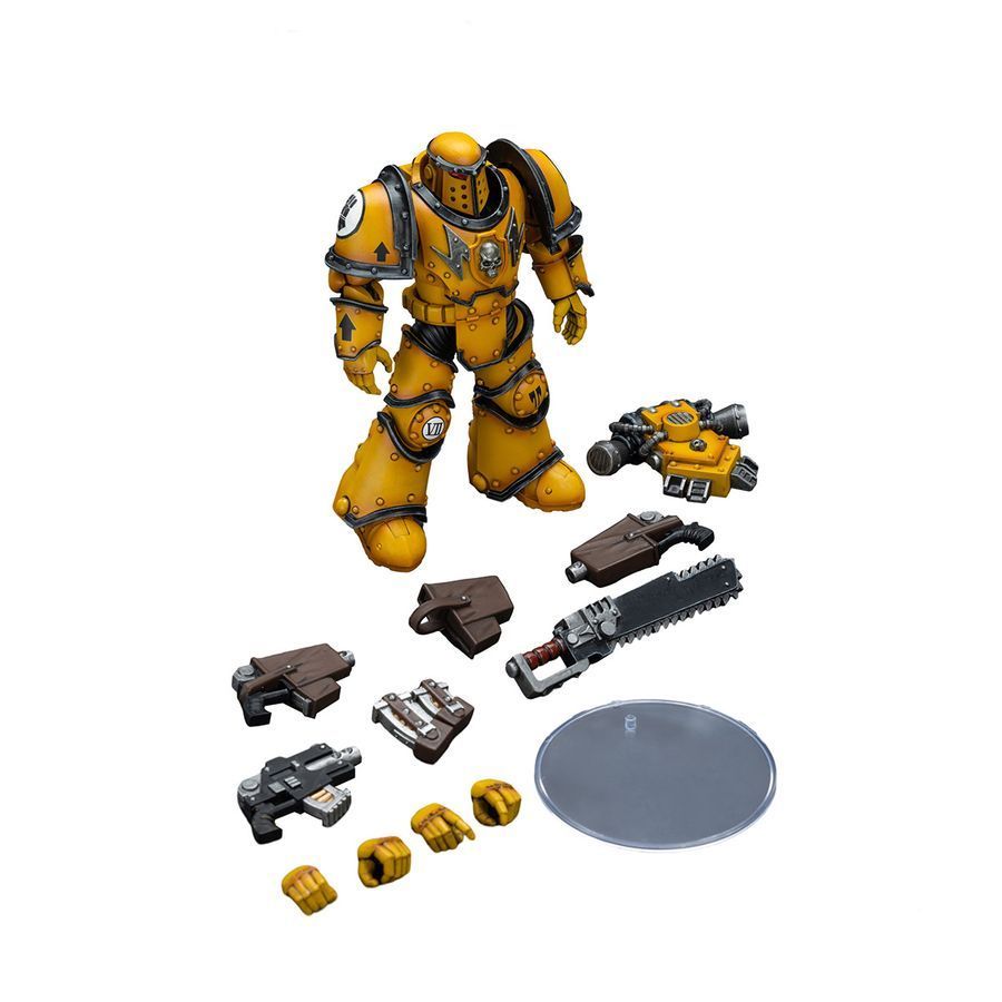 Фигурка из игры Warhammer 40k, Имперские Кулаки, Разоритель Легиона с цепным мечом, JOYTOY, подвижная, 12,5 см (WHR 0013)