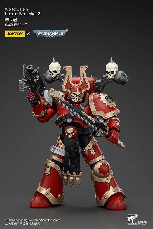 Фігурка з гри Warhammer 40k, Берсерк Пожирачі Світів Кхорн, JOYTOY, рухлива, 12,6 см (WHR 0150)