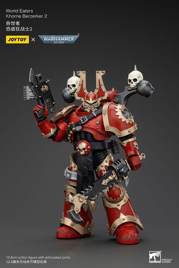Фігурка з гри Warhammer 40k, Берсерк Пожирачі Світів Кхорн, JOYTOY, рухлива, 12,6 см (WHR 0150)