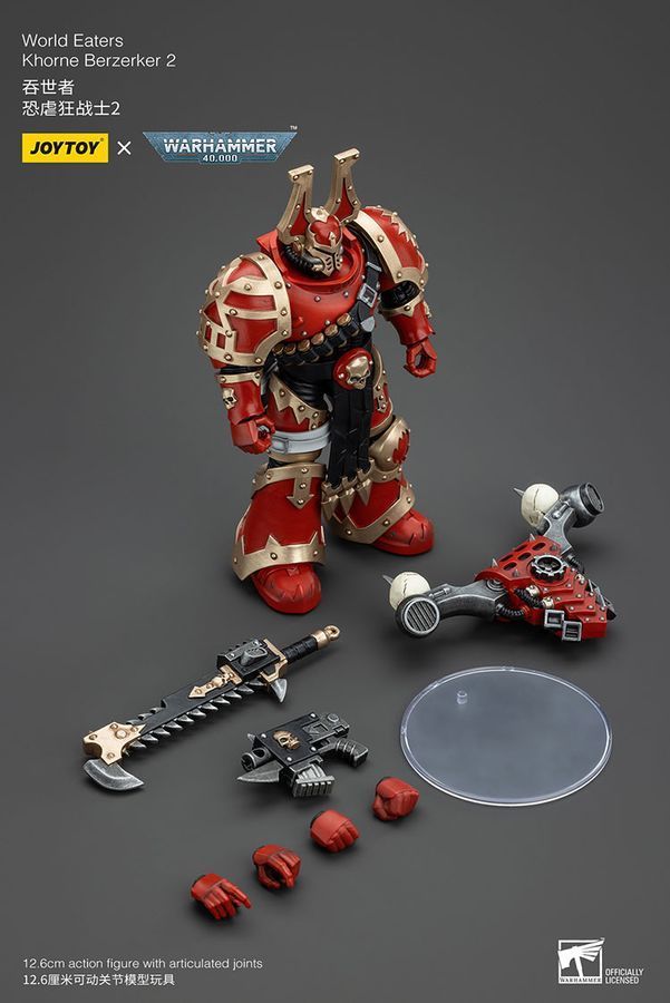 Фігурка з гри Warhammer 40k, Берсерк Пожирачі Світів Кхорн, JOYTOY, рухлива, 12,6 см (WHR 0150)
