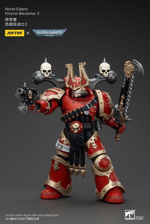 Фігурка з гри Warhammer 40k, Берсерк Пожирачі Світів Кхорн, JOYTOY, рухлива, 12,6 см (WHR 0150)