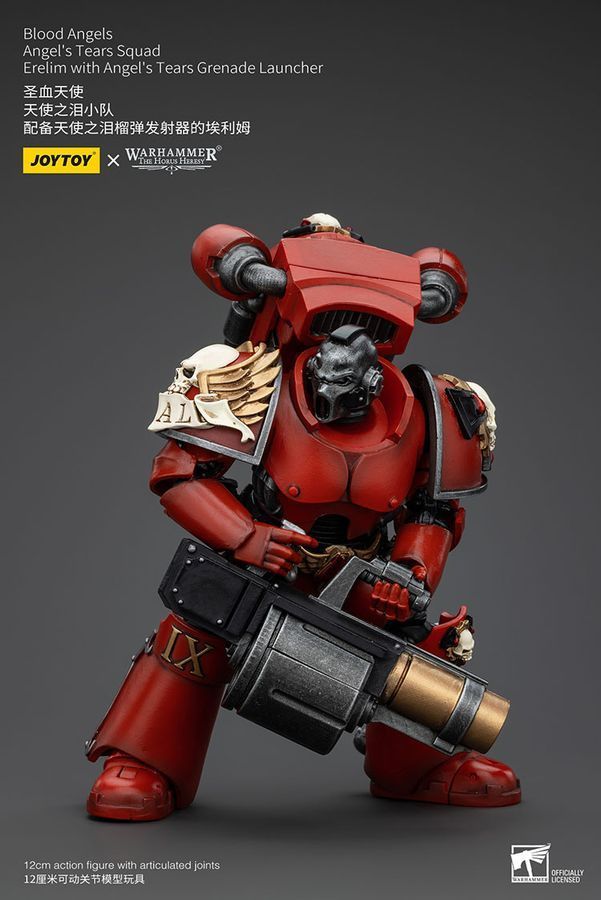 Фігурка з гри Warhammer 40k, Криваві Ангели Загін Сліз Ангела Ерелім з генамером сльози Янгола, JOYTOY, рухлива, 12 см (WHR 0111)