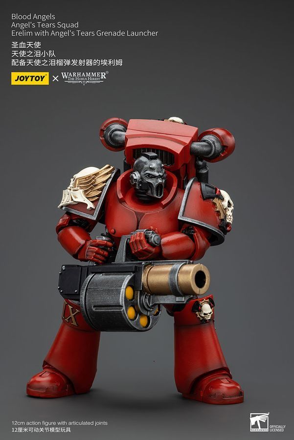 Фігурка з гри Warhammer 40k, Криваві Ангели Загін Сліз Ангела Ерелім з генамером сльози Янгола, JOYTOY, рухлива, 12 см (WHR 0111)