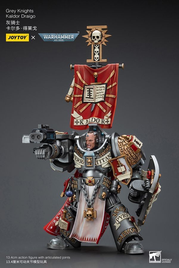 Фигурка из игры Warhammer 40k, Серые Рыцари Калдор Драйго, JOYTOY, подвижная, 13,4 см (WHR 0064)