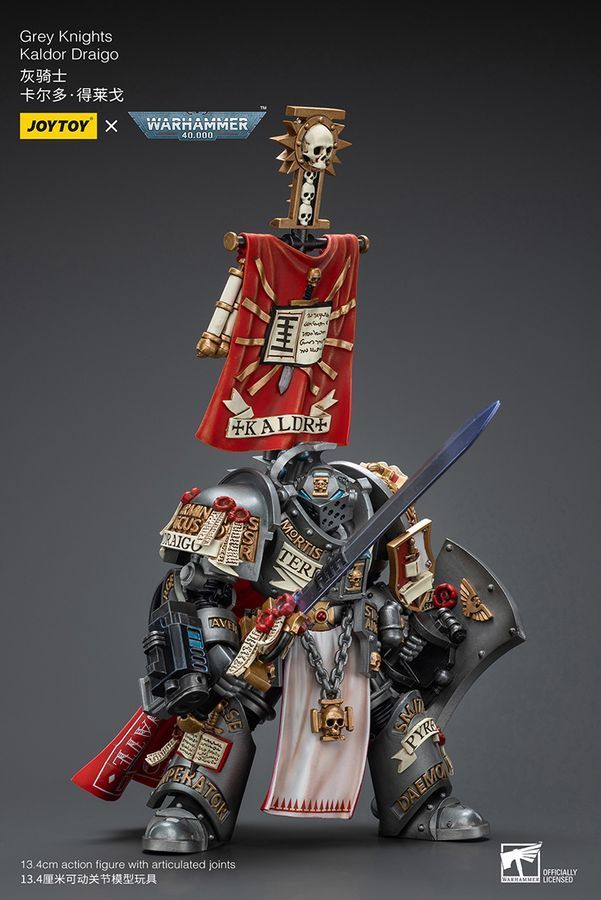 Фигурка из игры Warhammer 40k, Серые Рыцари Калдор Драйго, JOYTOY, подвижная, 13,4 см (WHR 0064)