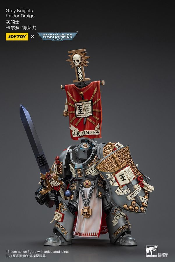 Фигурка из игры Warhammer 40k, Серые Рыцари Калдор Драйго, JOYTOY, подвижная, 13,4 см (WHR 0064)