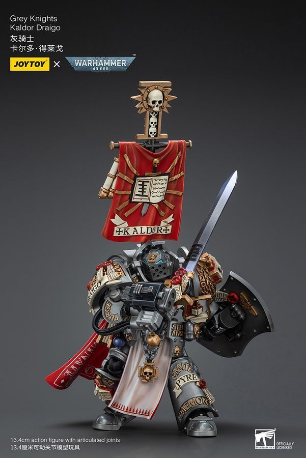 Фигурка из игры Warhammer 40k, Серые Рыцари Калдор Драйго, JOYTOY, подвижная, 13,4 см (WHR 0064)
