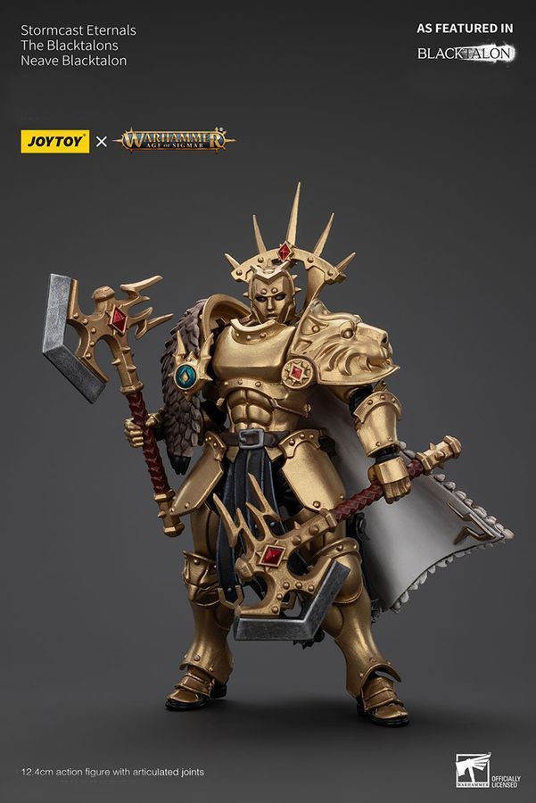 Фигурка из игры Warhammer Age of Sigmar, Вечные Штормкасты Чёрные Когти Нив Блэкталон, JOYTOY, подвижная, 12,4 см (WHR 0216)