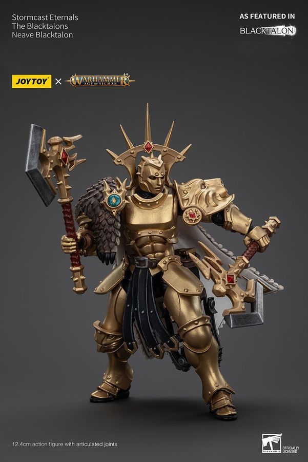 Фигурка из игры Warhammer Age of Sigmar, Вечные Штормкасты Чёрные Когти Нив Блэкталон, JOYTOY, подвижная, 12,4 см (WHR 0216)