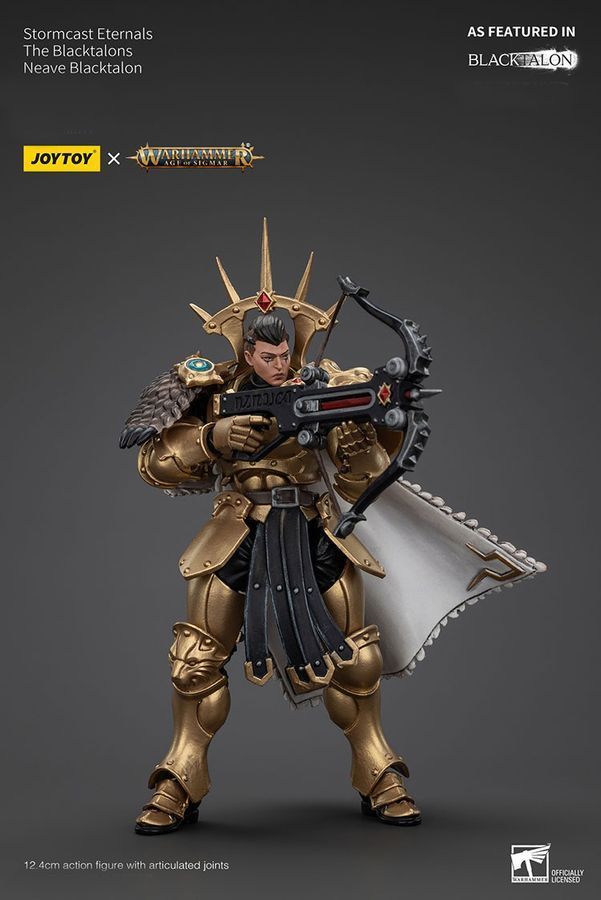 Фигурка из игры Warhammer Age of Sigmar, Вечные Штормкасты Чёрные Когти Нив Блэкталон, JOYTOY, подвижная, 12,4 см (WHR 0216)