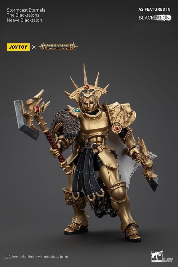 Фигурка из игры Warhammer Age of Sigmar, Вечные Штормкасты Чёрные Когти Нив Блэкталон, JOYTOY, подвижная, 12,4 см (WHR 0216)