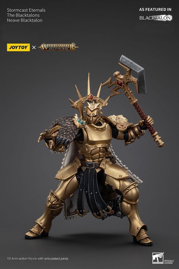 Фигурка из игры Warhammer Age of Sigmar, Вечные Штормкасты Чёрные Когти Нив Блэкталон, JOYTOY, подвижная, 12,4 см (WHR 0216)