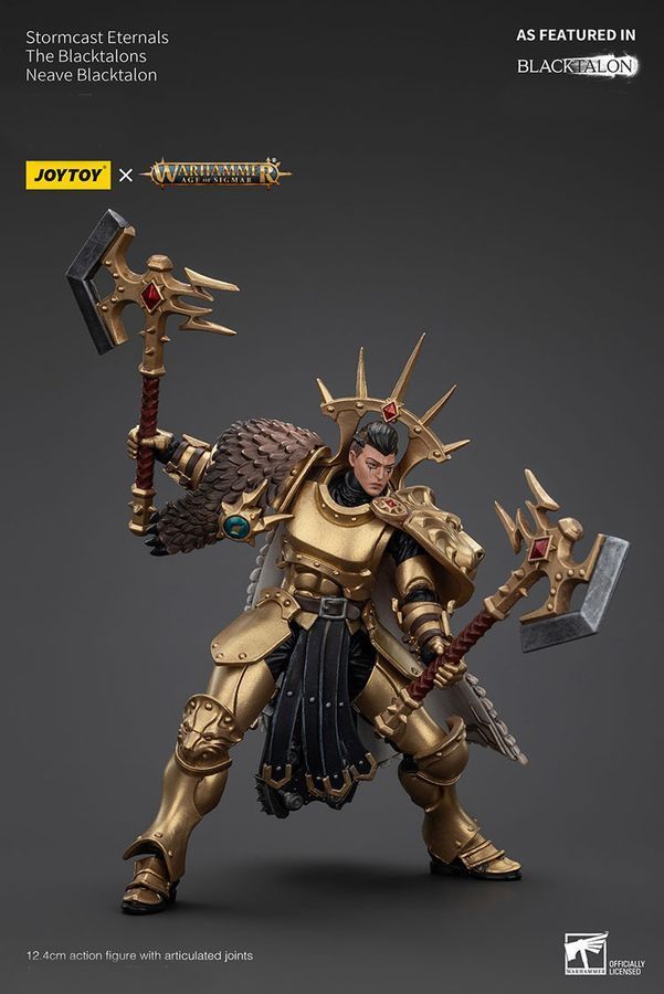 Фигурка из игры Warhammer Age of Sigmar, Вечные Штормкасты Чёрные Когти Нив Блэкталон, JOYTOY, подвижная, 12,4 см (WHR 0216)
