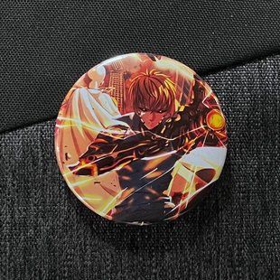 Значок аниме ВанПанчМен - One Punch Man, диаметр 58 мм (ZNOPM 0014)