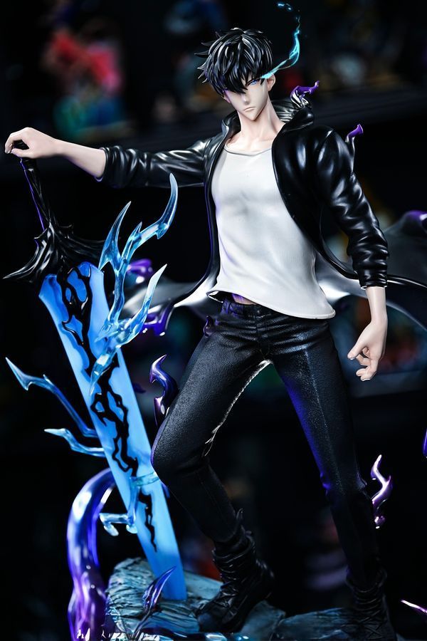 Аніме фігурка Player 1 Studio - Solo Leveling The Shadow Monarch Awakening Jin Woo, Тільки я візьму новий рівень Сон Джин Ву, не рухлива, з підсвічуванням, 38 см (SOLE 0002)