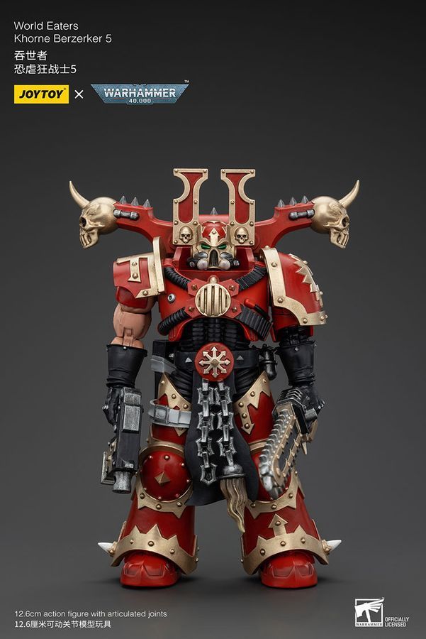 Фігурка з гри Warhammer 40k, Берсерк Пожирачі Світів Кхорн версія 2, JOYTOY, рухлива, 12,6 см (WHR 0151)