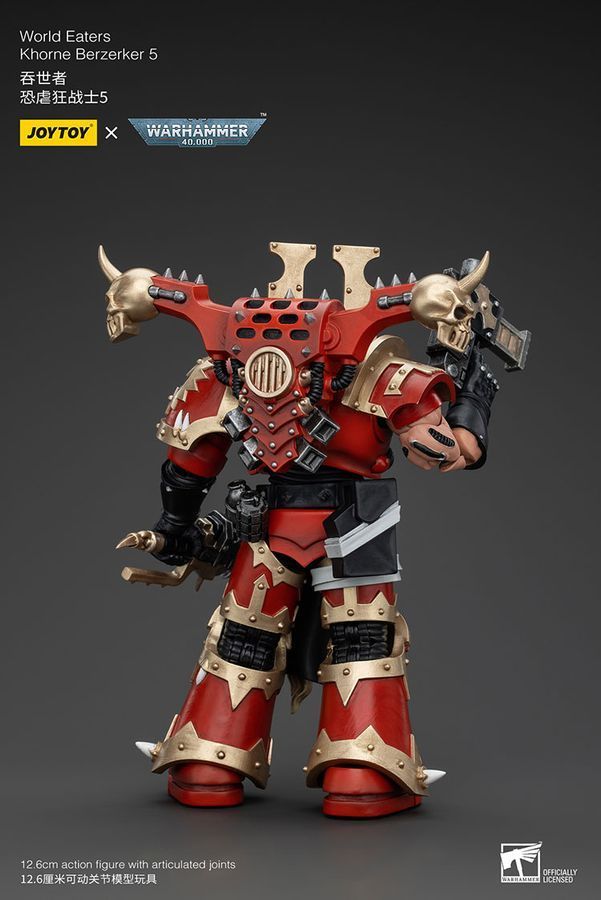 Фігурка з гри Warhammer 40k, Берсерк Пожирачі Світів Кхорн версія 2, JOYTOY, рухлива, 12,6 см (WHR 0151)