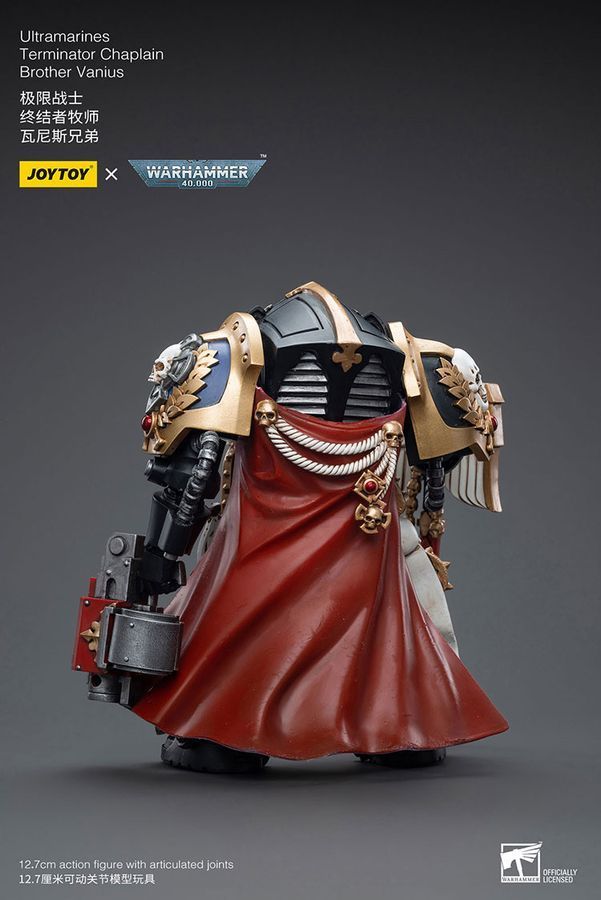 Фігурка з гри Warhammer 40k, Термінатор-капелан Ультрамаринів Брат Ваніус, JOYTOY, рухома, 12,7 см (WHR 0065)