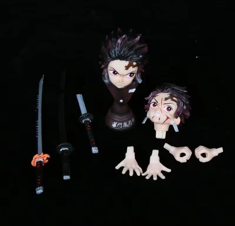 Аніме фігурка Demon Slayer Клинок розсікаючий демонів Kamado Tanjirou Танджиро, з підсвічуванням, 30 см (BDD 0148)