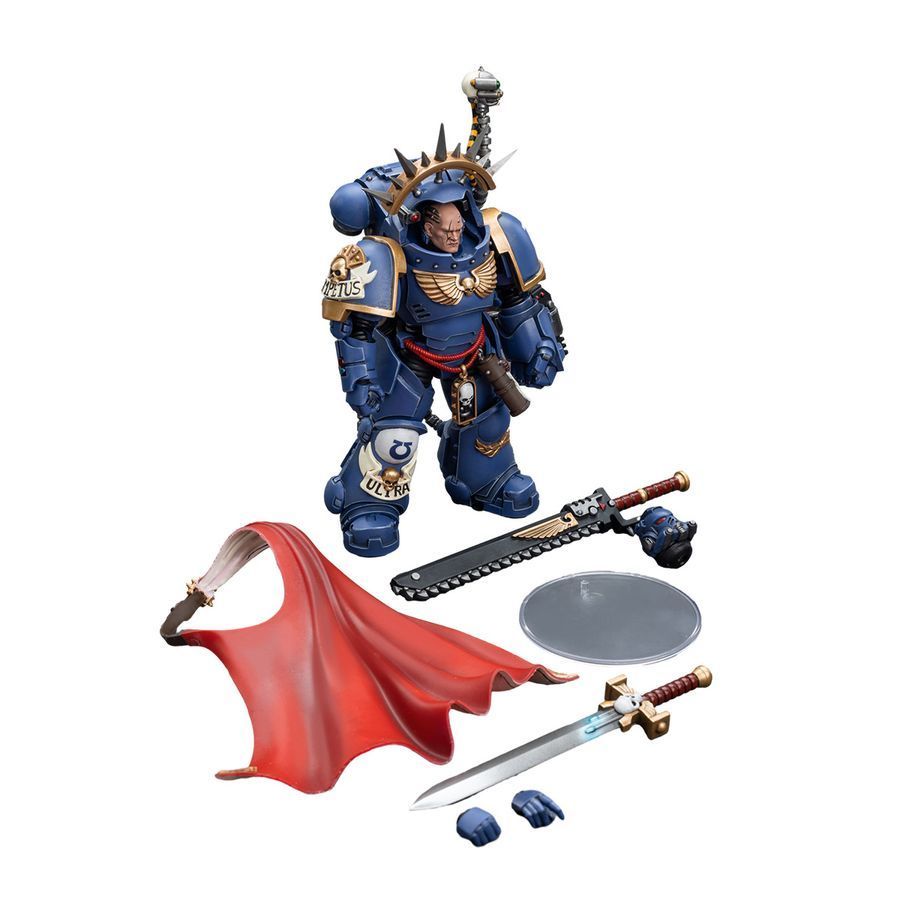 Фигурка из игры Warhammer 40k, Капитан Ультрамаринов в доспехах Гравис, JOYTOY, подвижная, 12,1 см (WHR 0023)