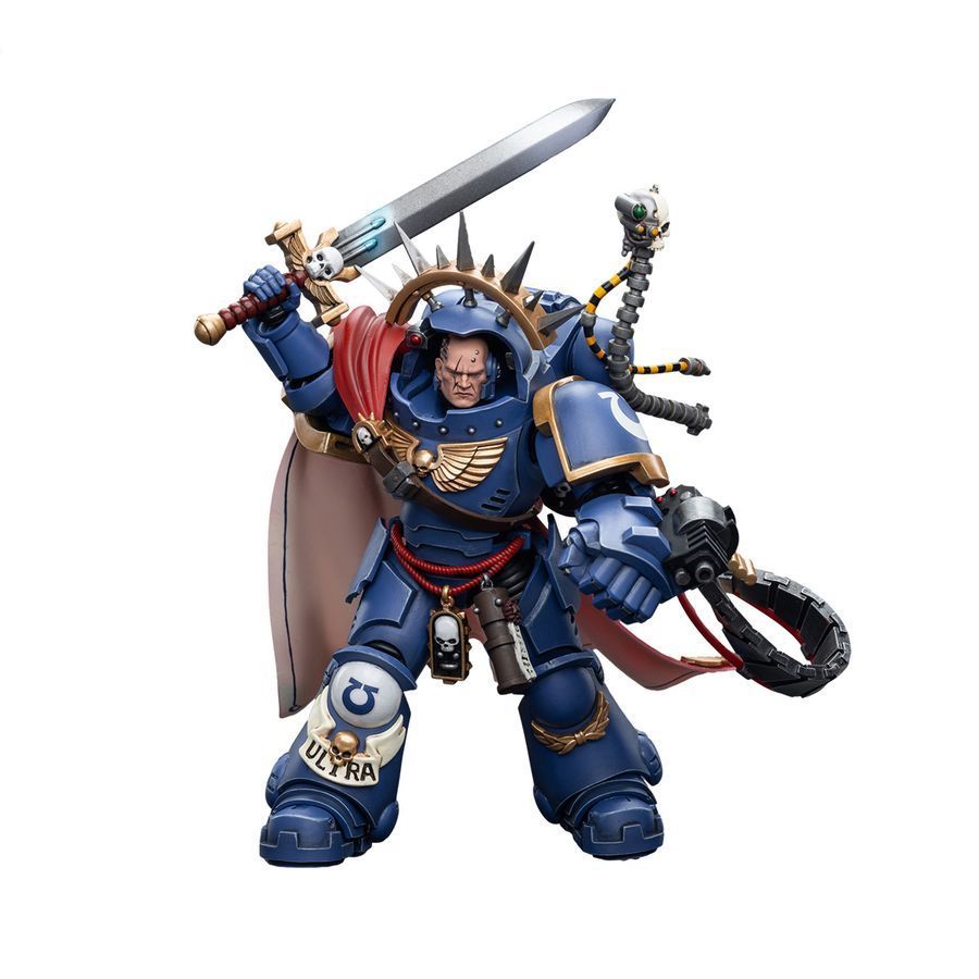 Фигурка из игры Warhammer 40k, Капитан Ультрамаринов в доспехах Гравис, JOYTOY, подвижная, 12,1 см (WHR 0023)