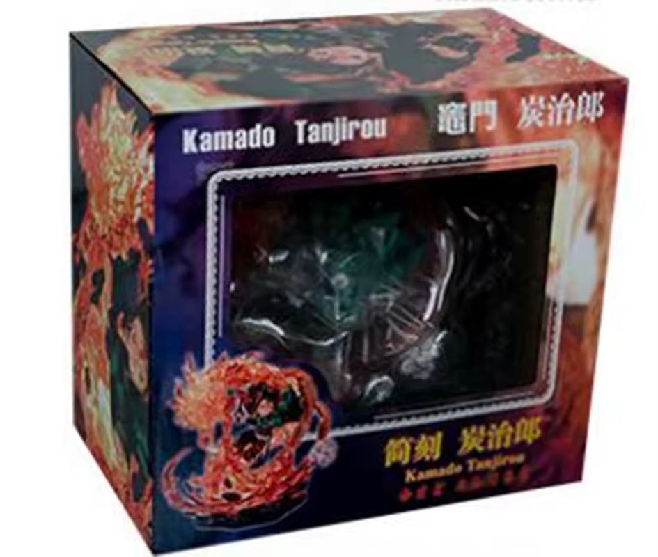 Аніме фігурка Demon Slayer Клинок розсікаючий демонів Kamado Tanjirou Танджиро, з підсвічуванням, 30 см (BDD 0148)