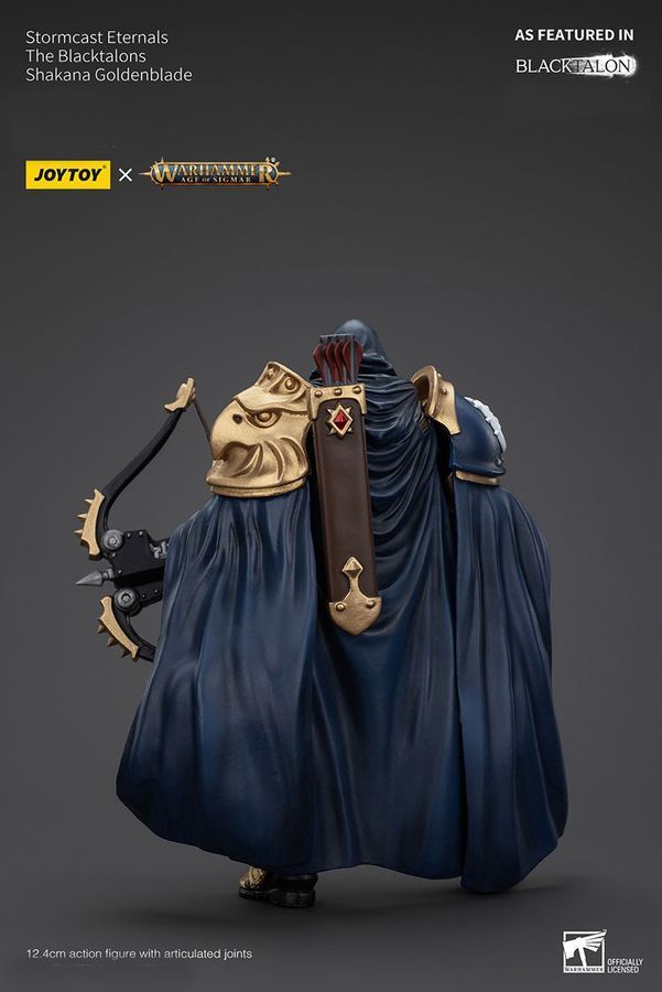 Фігурка з гри Warhammer Age of Sigmar, Вічні Штормкасти Чорні Пазурі Шакана Голденблейд, JOYTOY, рухома, 12,4 см (WHR 0218)