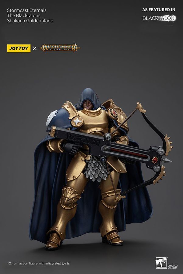 Фігурка з гри Warhammer Age of Sigmar, Вічні Штормкасти Чорні Пазурі Шакана Голденблейд, JOYTOY, рухома, 12,4 см (WHR 0218)