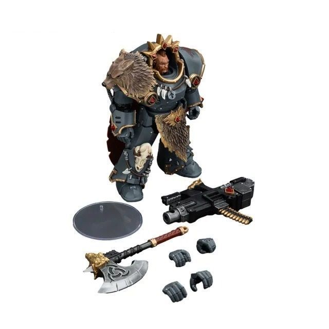 Фигурка из игры Warhammer 40k, Космические Волки Хварл Красный Клинок, JOYTOY, подвижная, 14,2 см (WHR 0113)