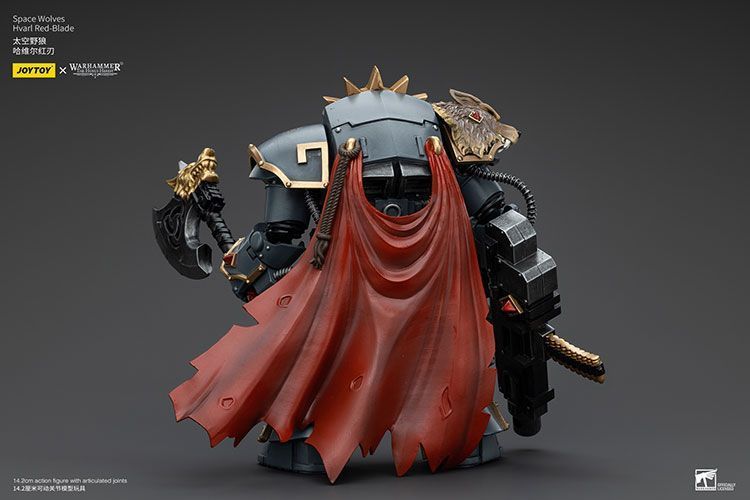 Фигурка из игры Warhammer 40k, Космические Волки Хварл Красный Клинок, JOYTOY, подвижная, 14,2 см (WHR 0113)