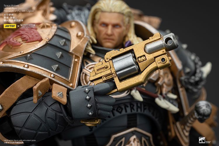 Фигурка из игры Warhammer 40k, Космические Волки Леман Русс Примарх VI легиона, JOYTOY, подвижная, 18 см (WHR 0066)