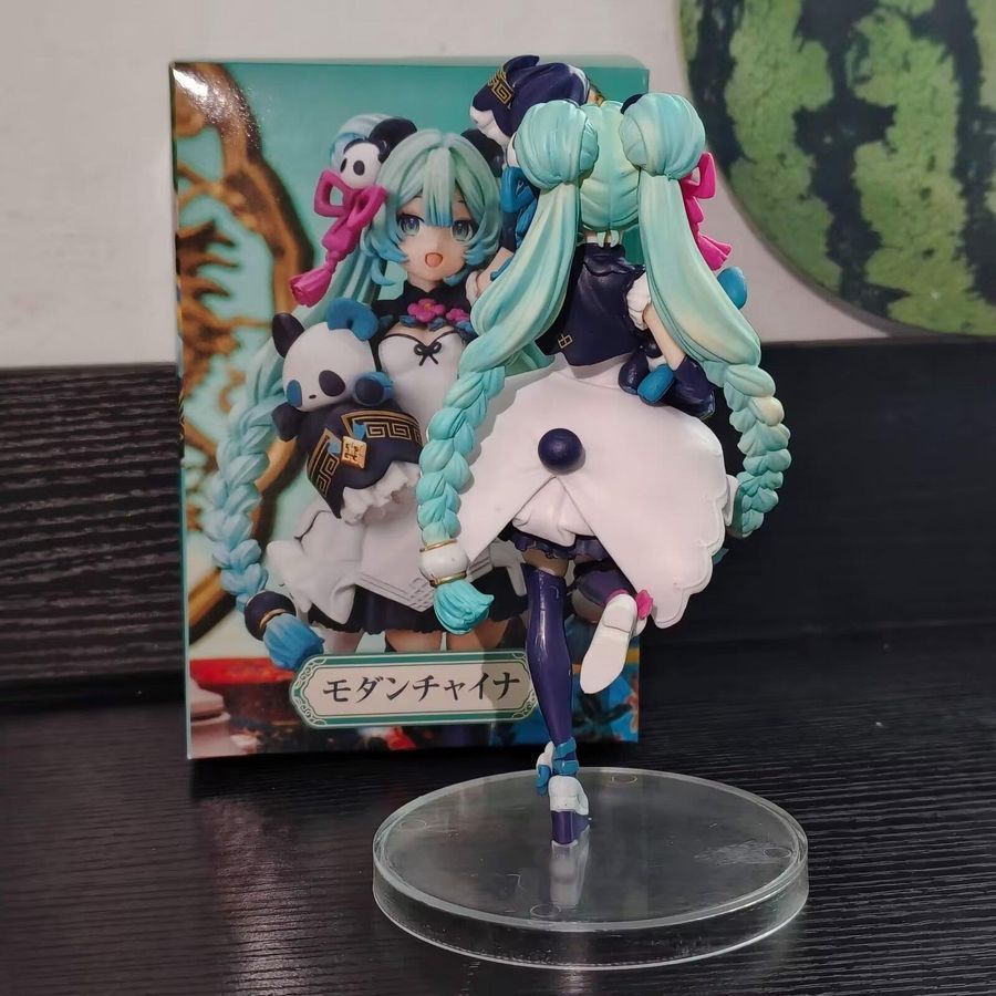 Аніме фігурка Vocaloid Вокалоїд Miku Hatsune Хацуне Міку з пандою, 18 см (VOC 0052)