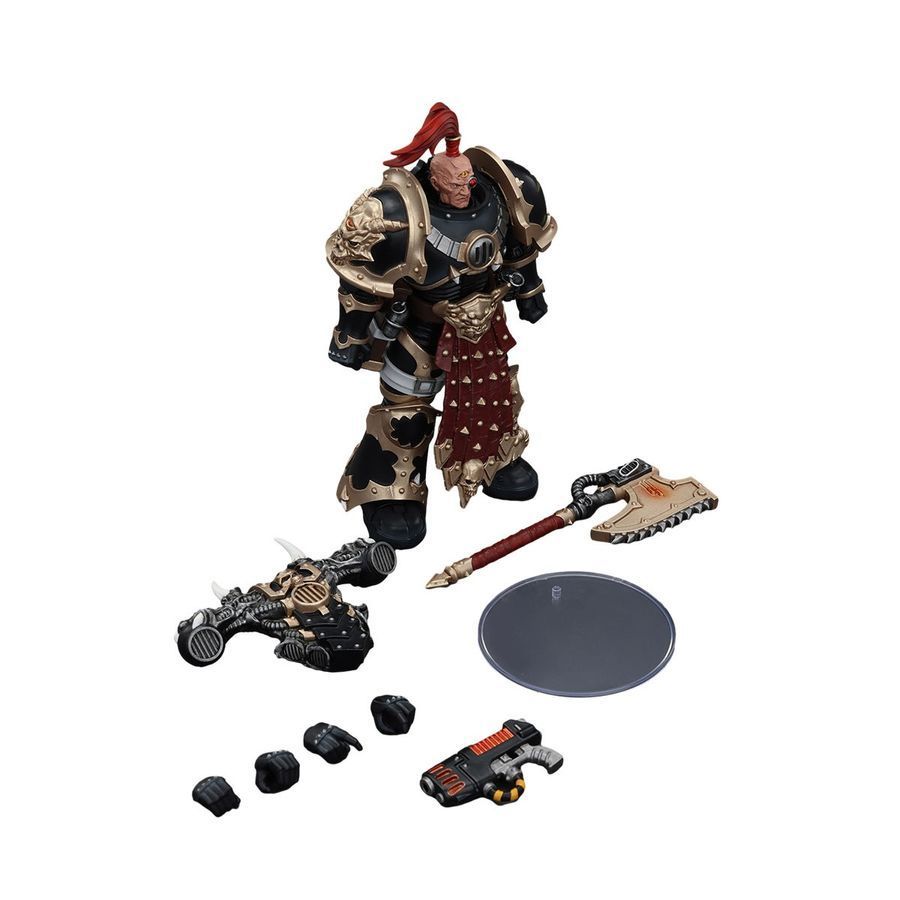 Фигурка из игры Warhammer 40k, Космодесантники Хаоса избранный Чёрного Легиона, JOYTOY, подвижная, 12,6 см (WHR 0152)